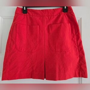 LOFT Women's Red 70's Retro Style Skirt Size 2